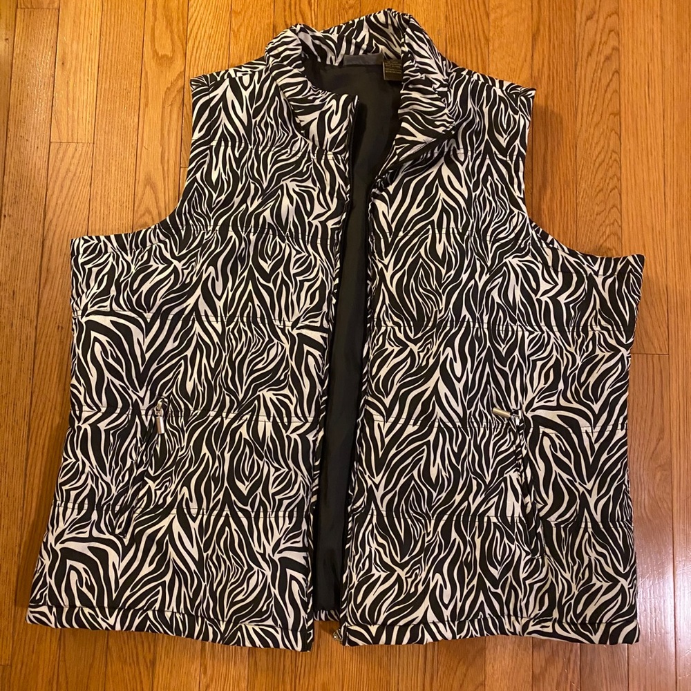 Super Fun Zebra Puffer Vest!